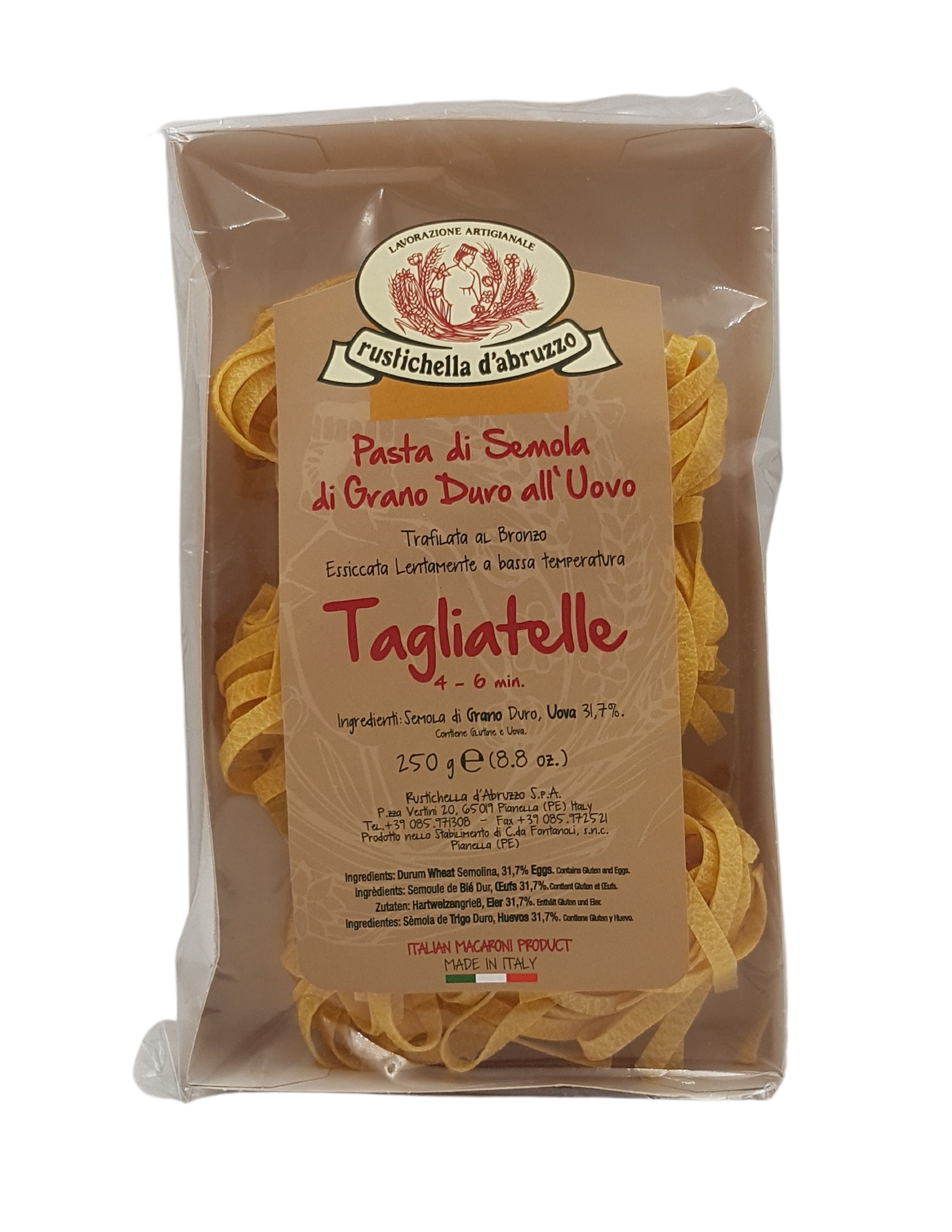 Rustichella d'Abruzzo, Tagliatelle 250 g, Pasta, 0,25 kg
