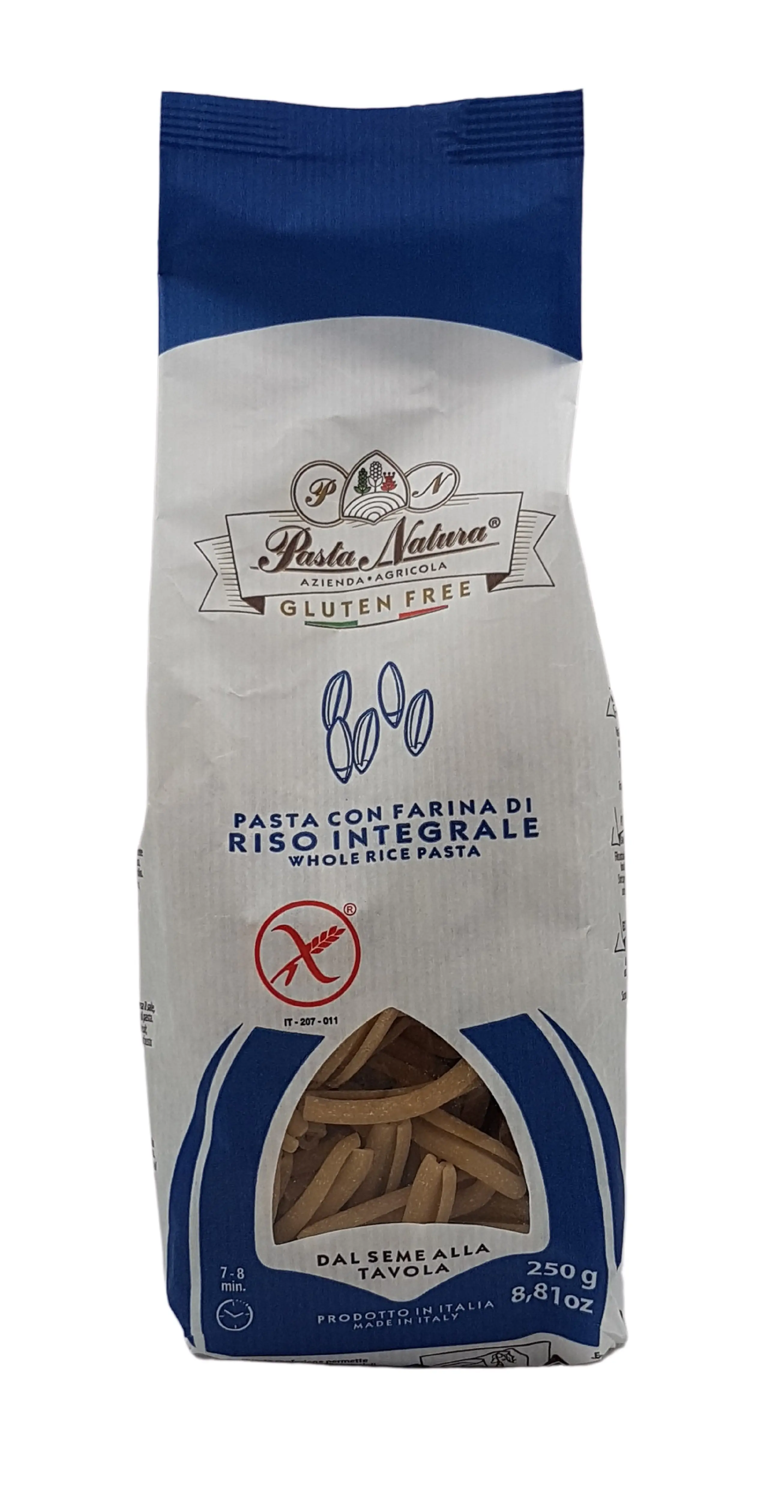 Casareccie con Farina di Riso Integrale senza glutine Casareccie con Farina di Riso Integrale senza glutine
